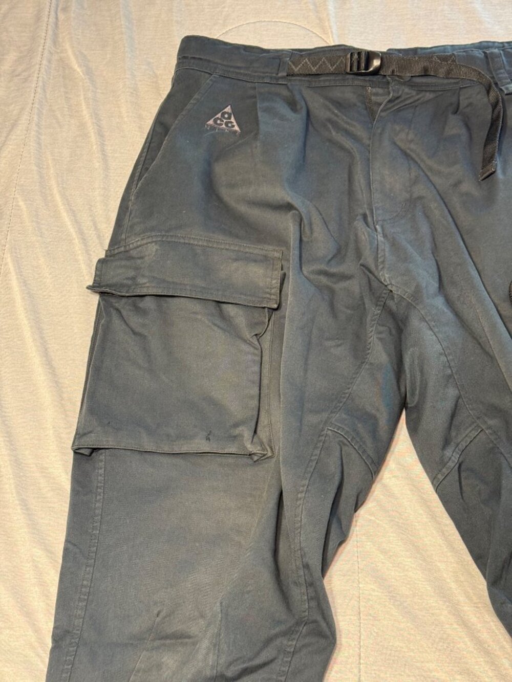 Nike ACG Woven Cargo Pants Men Medium Black Belted Paratrooper Errolson Hugh - Picture 4 of 13